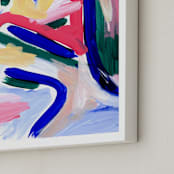"January Blooms" - Art Print in soft pink by Jessalin Beutler - Frame Close-up