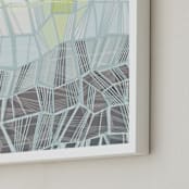 "Fragmented Landscape" - Art Print in Frost by Gill Eggleston - Frame Close-up