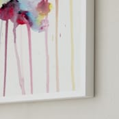 "Color Burst" - Art Print in Cherry Red by Lindsay Megahed - Frame Close-up