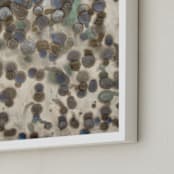 "Pooring Down" - Art Print in Interference Blue by Becky Kisabeth Gibbs - Frame Close-up