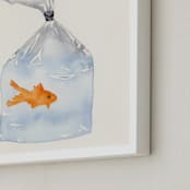 "Take Me With You" - Art Print in Fresh Water by Michelle Waldie - Frame Close-up