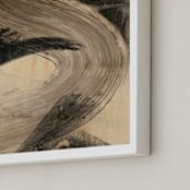 "Neutral Essence Series 1" - Art Print in Tan and Black by Angela Simeone - Frame Close-up