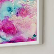 "Love's in the Air" - Art Print in Cotton Candy by Michelle Jean - Frame Close-up