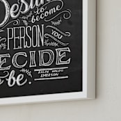 "Emerson Quote" - Art Print in Black & White by Amanda Paulson - Frame Close-up