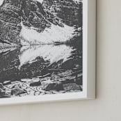 "Lake Agnes Film" - Art Print in Black and White Film by Korry Brown - Frame Close-up