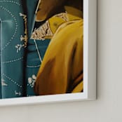 "Weathered Home" - Art Print in Deep Teal by Erin Niehenke - Frame Close-up