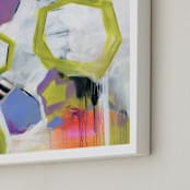"Unstoppable" - Art Print in Green by Julie Hawkins - Frame Close-up