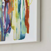 "Girl Wonder" - Art Print in Salmon by Misty Hughes - Frame Close-up