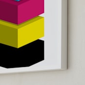 "CMYK" - Art Print in Cyan by King Richard IX - Frame Close-up