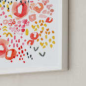 "Gesture" - Art Print in Coral by Kelly Ventura - Frame Close-up