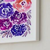"hand painted flowers_2K" - Art Print in pink by Ramoncita - aticnomar - Frame Close-up