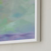 "Purple Mist" - Art Print in Aqua green by Amy Hall - Frame Close-up