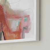 "Complicated Being" - Art Print in Wine by Amy Moen - Frame Close-up