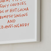 "This Season" - Art Print in Tangerine by Annie Montgomery - Frame Close-up