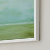 "A Day Away" - Art Print in chartreuse green by Debra Butler - Frame Close-up