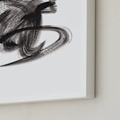 "Amped Nucleus" - Art Print in Black by Misty Hughes - Frame Close-up