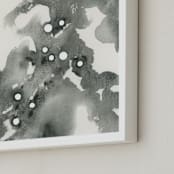 "Leo Constellation" - Art Print in Onyx Black by Emily Magone - Frame Close-up