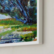 "In Living Color" - Art Print in Daylight Blue by Stuart Heir - Frame Close-up