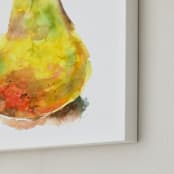 "Solo Pear" - Art Print in Yellow by Joseph Weber - Frame Close-up