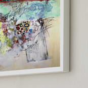 "Troubour" - Art Print in Green by Misty Hughes - Frame Close-up