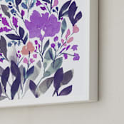 "HAND PAINTED FLOWERS_4G" - Art Print in purple by Ramoncita - aticnomar - Frame Close-up