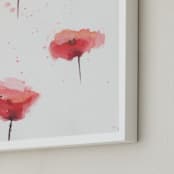 "Poppies Study" - Art Print in Poppy Red by Lindsay Megahed - Frame Close-up