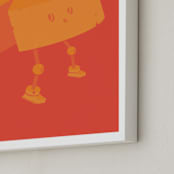 "Cheese Robot" - Art Print in Gouda by Jack Knoebber - Frame Close-up