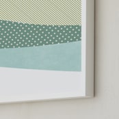 "mountain scape" - Art Print in aqua by R studio - Frame Close-up