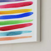 "Life in color - Layers" - Art Print in Turquoise sea by Aimee Siberon - Frame Close-up
