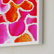 "Colourburst3" - Art Print in Bright Pink by Miranda Mol - Frame Close-up