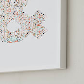 "AND" - Art Print in golden mustard by Phrosné Barwood - Frame Close-up