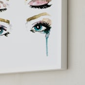 "Soul Seeing" - Art Print in Turquoise by Kelsey McNatt - Frame Close-up