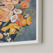 "Sitting Pretty II" - Art Print in Coral by Jennifer Allevato - Frame Close-up