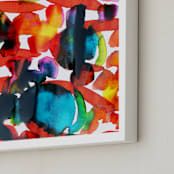 "Colorburst9" - Art Print in Vermillion by Miranda Mol - Frame Close-up
