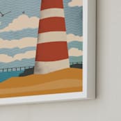"New England" - Art Print in Vintage by Rochelle Renee - Frame Close-up
