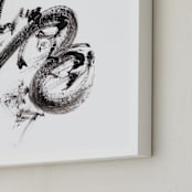 "Smoke Rings" - Art Print in Black by Misty Hughes - Frame Close-up