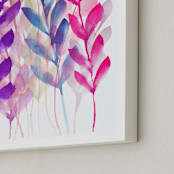 "HAND PAINTED FLOWERS_4B" - Art Print in purple by Ramoncita - aticnomar - Frame Close-up