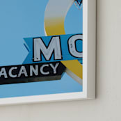 "Vacancy" - Art Print in Sky Blue by Jennifer Little - Frame Close-up