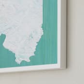 "Illinois in Paint" - Art Print in Illinois Green by Denise Wong - Frame Close-up