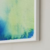 "Sunshine and Rain" - Art Print in True Blue by Artsy Canvas Girl Designs - Frame Close-up