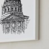 "The Dome " - Art Print in Black by IMG_101 - Frame Close-up