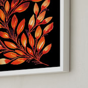 "black is beauty_1" - Art Print in orange by Ramoncita - aticnomar - Frame Close-up