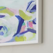 "Gardenia Abstracted" - Art Print in Spring Hues by Makewells - Frame Close-up