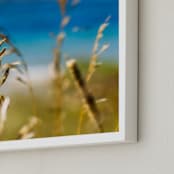 "Verano no.1" - Art Print in Lake Blue by Sarah Finkel - Frame Close-up
