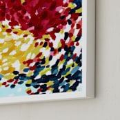 "Winter Bloom I" - Art Print in Warm Red by Katie Craig - Frame Close-up