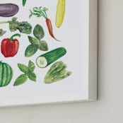 "Mom's Garden" - Art Print in Multi-Colored by Danielle Elizabeth - Frame Close-up