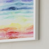 "Chakras" - Art Print in Rainbow by Emily Magone - Frame Close-up