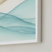 "Playa Five." - Art Print in Turquoise by Emily Magone - Frame Close-up