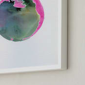 "No. 1 Departure" - Art Print in Emerald by Stephanie Nowotarski - Frame Close-up