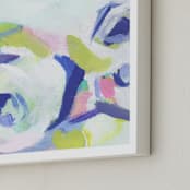 "Gardenia Abstracted" - Art Print in Spring Hues by Makewells - Frame Close-up